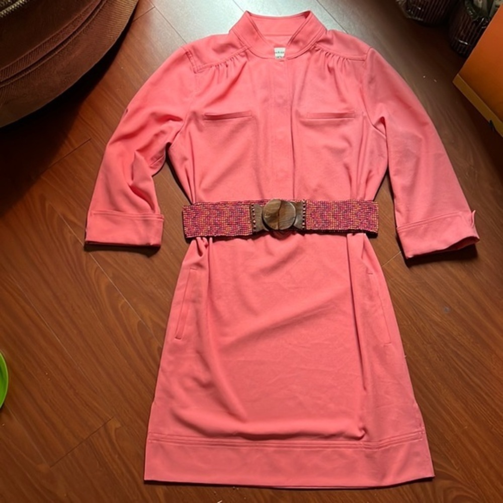 Ava & Ayden size 12 shift dress corral 3/4 sleeve polyester.